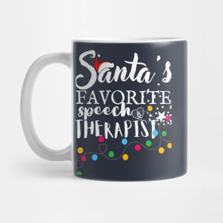 Santa's Favorite Speech Therapist Christmas Student Graduation  Gift T-Shirt Mug